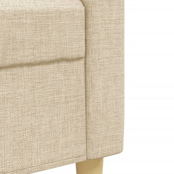 vidaXL 2-Piece Sofa Set with Decorative Pillows Cream Fabric
