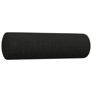 vidaXL 2-Piece Sofa Set with Throw Pillows Black Fabric