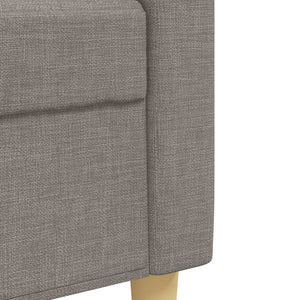 vidaXL 2-Seater Sofa Set with Decorative Cushions Taupe Fabric