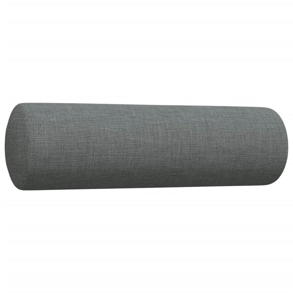 vidaXL 3-Piece Sofa Set with Footstool & Decorative Pillows Dark Grey Fabric