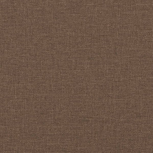 vidaXL 3-Piece Sofa Set with Ottoman & Decorative Pillows Brown Fabric