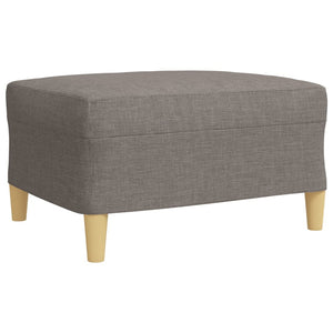 vidaXL 3-Piece Sofa Set with Footstool & Decorative Pillows Taupe Fabric