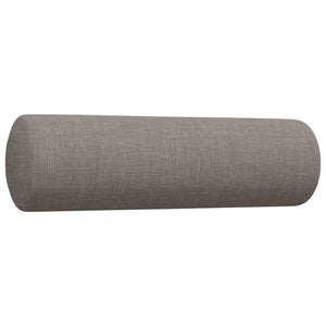 vidaXL 3-Piece Sofa Set with Footstool & Decorative Pillows Taupe Fabric