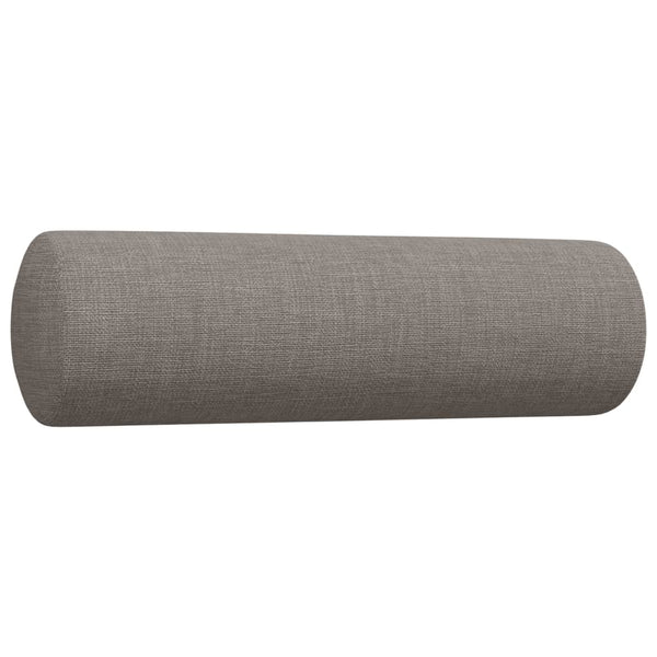 vidaXL 3-Piece Sofa Set with Footstool & Decorative Pillows Taupe Fabric