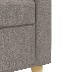 vidaXL 3-Piece Sofa Set with Footstool & Decorative Pillows Taupe Fabric