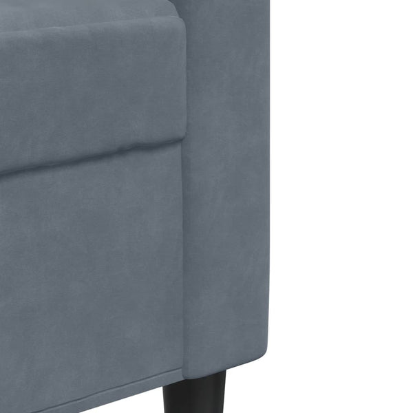 vidaXL 3-Piece Sofa Set with Cushions and Bolsters Dark Grey Velvet