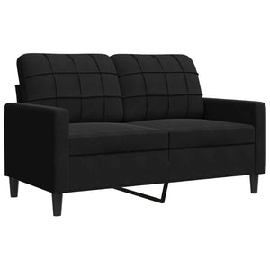 vidaXL 3-Piece Sofa Set with Cushions and Bolsters Black Velvet