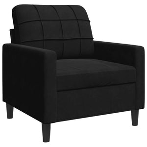 vidaXL 3-Piece Sofa Set with Cushions and Bolsters Black Velvet