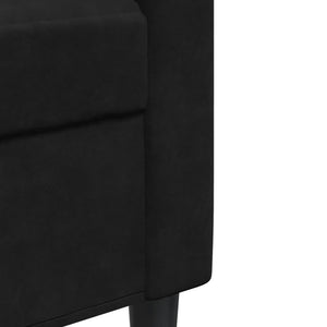 vidaXL 3-Piece Sofa Set with Cushions and Bolsters Black Velvet