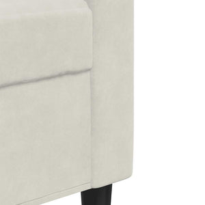 vidaXL 3-Piece Sofa Set with Cushions and Bolsters Cream Velvet