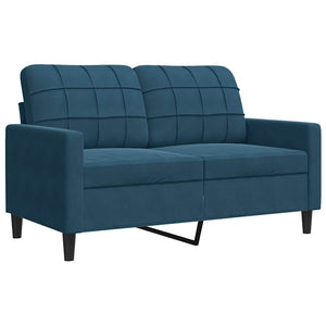vidaXL 3-Piece Sofa Set with Cushions and Bolsters Blue Velvet