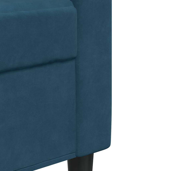 vidaXL 3-Piece Sofa Set with Cushions and Bolsters Blue Velvet