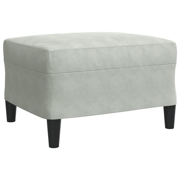 vidaXL 4-Piece Sofa Set with Cushions and Bolsters Light Grey Velvet
