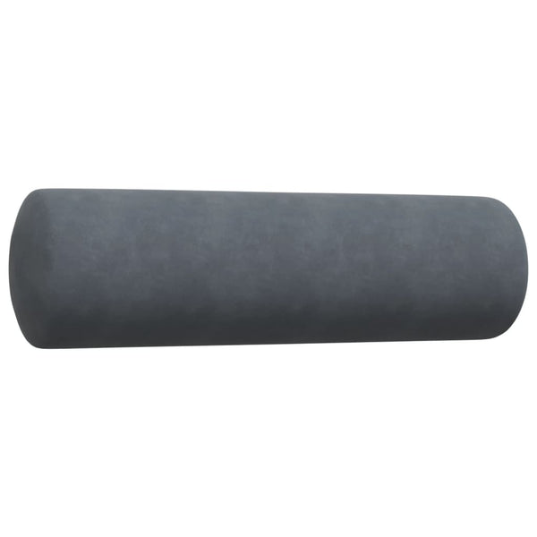 vidaXL 4-Piece Sofa Set with Cushions and Bolsters Dark Grey Velvet