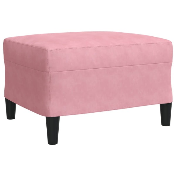 vidaXL 4-Piece Sofa Set with Cushions and Bolsters Pink Velvet