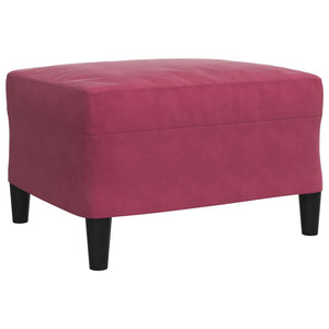 vidaXL 4-Piece Sofa Set with Cushions and Bolsters Wine Red Velvet