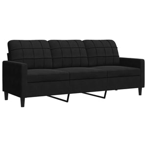 vidaXL 4-Piece Sofa Set with Cushions and Bolsters Black Velvet