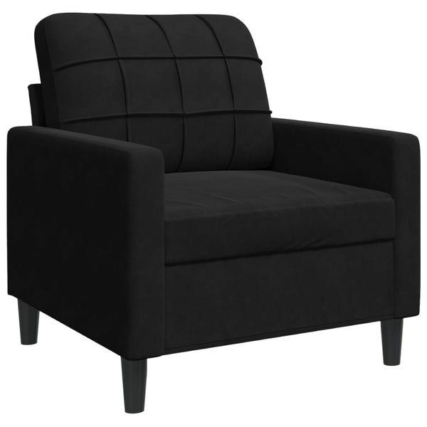 vidaXL 4-Piece Sofa Set with Cushions and Bolsters Black Velvet