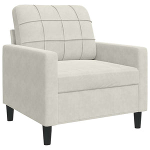 vidaXL 4-piece Sofa Set with Cushions and Bolsters Cream Velvet