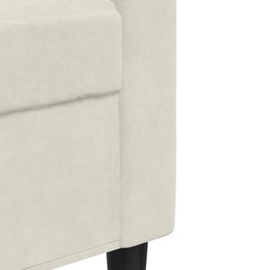 vidaXL 4-piece Sofa Set with Cushions and Bolsters Cream Velvet