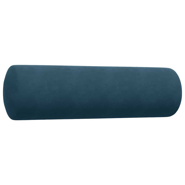 vidaXL 4-Piece Sofa Set with Cushions and Bolsters Blue Velvet