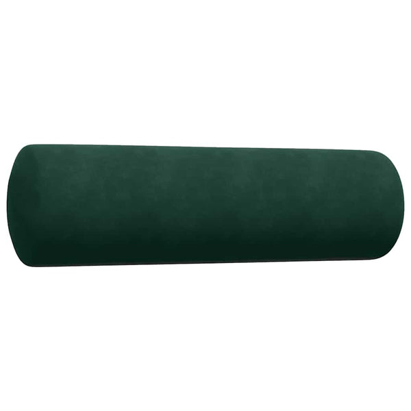 vidaXL 2-Piece Sofa Set with Cushions and Bolsters Dark Green Velvet