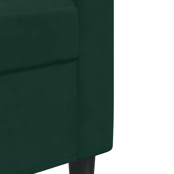 vidaXL 2-Piece Sofa Set with Cushions and Bolsters Dark Green Velvet
