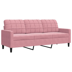 vidaXL 2-Piece Sofa Set with Pillows and Bolsters Pink Velvet