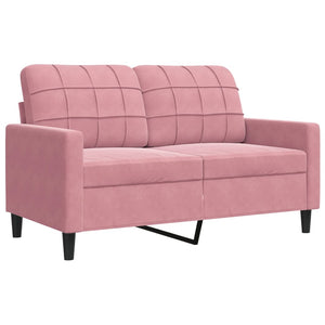 vidaXL 2-Piece Sofa Set with Pillows and Bolsters Pink Velvet