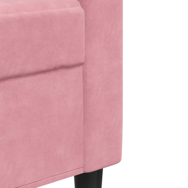 vidaXL 2-Piece Sofa Set with Pillows and Bolsters Pink Velvet