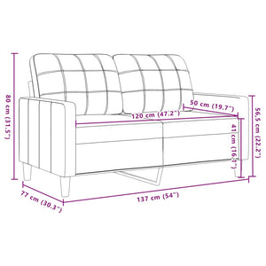 vidaXL 2-Piece Sofa Set with Pillows and Bolsters Pink Velvet