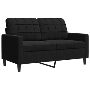 vidaXL 2-Piece Sofa Set with Cushions and Bolsters Black Velvet