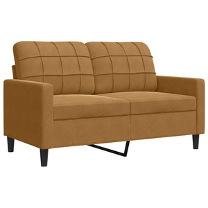 vidaXL 3-Piece Sofa Set with Cushions and Bolsters Brown Velvet