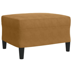vidaXL 3-Piece Sofa Set with Cushions and Bolsters Brown Velvet
