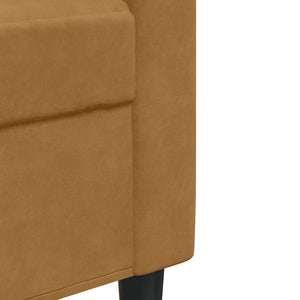 vidaXL 3-Piece Sofa Set with Cushions and Bolsters Brown Velvet