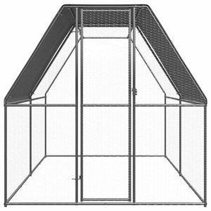 vidaXL Chicken Coop 2x4x2 m Galvanized Steel