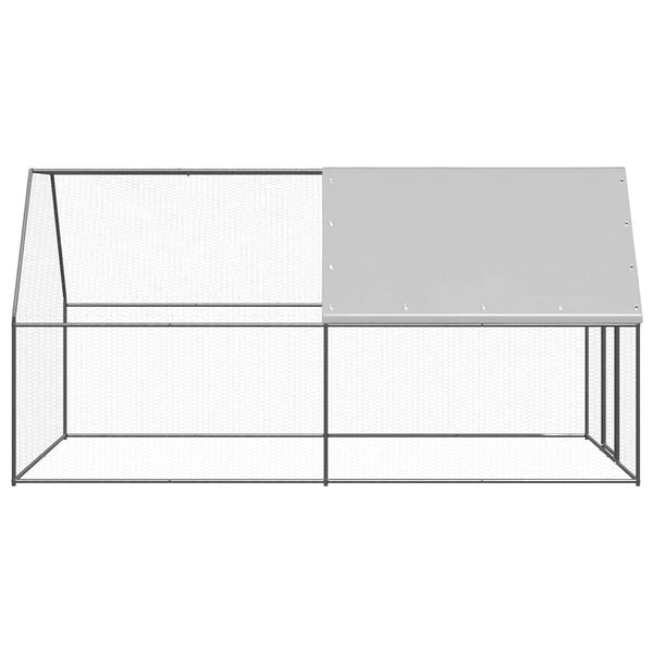 vidaXL Chicken Coop 2x4x2 m Galvanized Steel