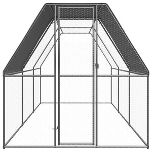 vidaXL Chicken Coop 2x6x2 m Galvanized Steel