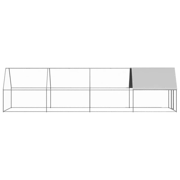 vidaXL Chicken Coop 2x8x2 m Galvanized Steel