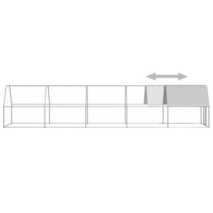 vidaXL Chicken Coop 2x10x2 m Galvanized Steel