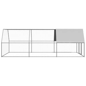 vidaXL Chicken Coop 3x6x2 m Galvanized Steel