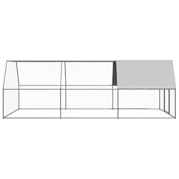 vidaXL Chicken Coop 3x6x2 m Galvanized Steel