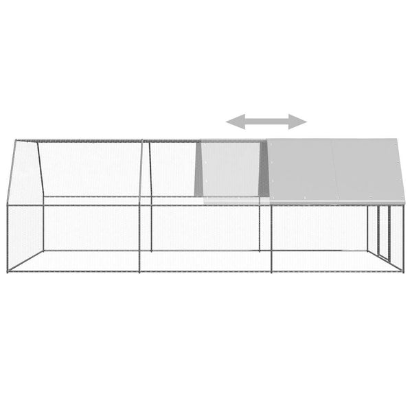 vidaXL Chicken Coop 3x6x2 m Galvanized Steel