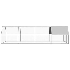 vidaXL Chicken Coop 3x8x2 m Galvanized Steel