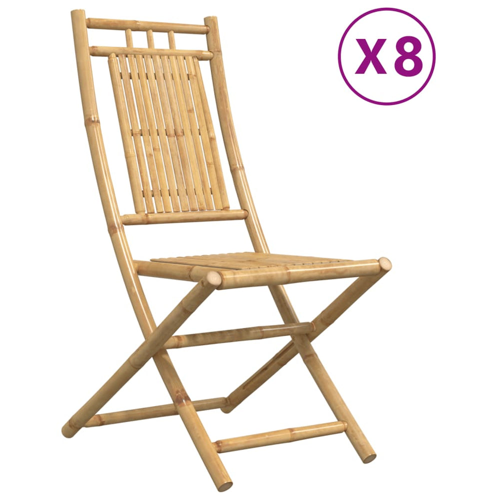 vidaXL Garden Chairs 8 pcs. Foldable 46x66x99 cm Bamboo