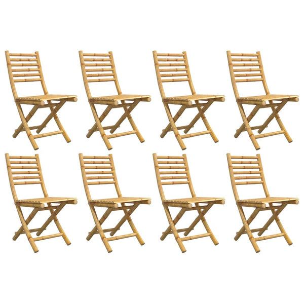 vidaXL Garden Chairs 8 pcs. Foldable 43x54x88 cm Bamboo