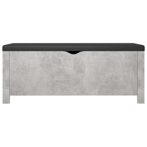vidaXL Storage Box with Cushion Concrete Grey 105x40x45 cm
