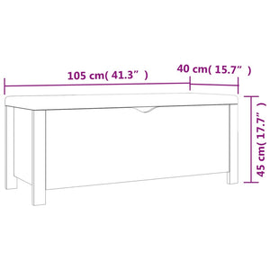 vidaXL Storage Box with Cushion Concrete Grey 105x40x45 cm