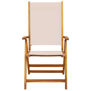 vidaXL Garden Chairs 8 pcs. Foldable Solid Acacia Wood and Textilene