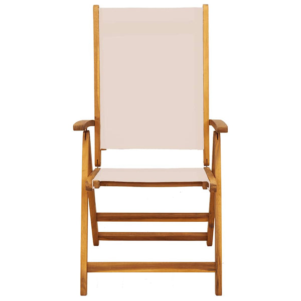 vidaXL Garden Chairs 8 pcs. Foldable Solid Acacia Wood and Textilene